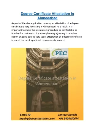 Degree Certificate-Attestation