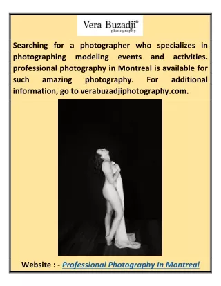 Professional Photography In Montreal Verabuzadjiphotography.com