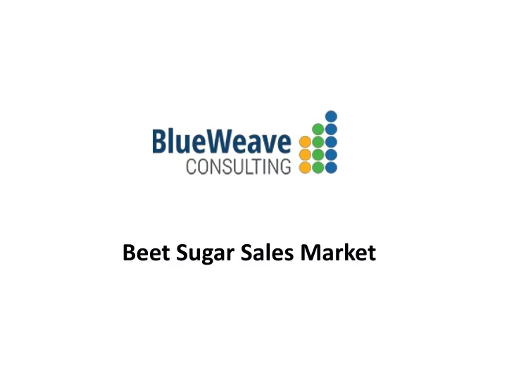 beet sugar sales market