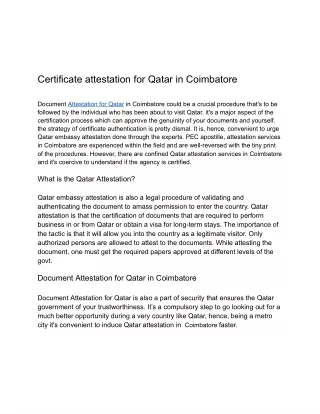 Qatar in Coimbatore - Google Docs