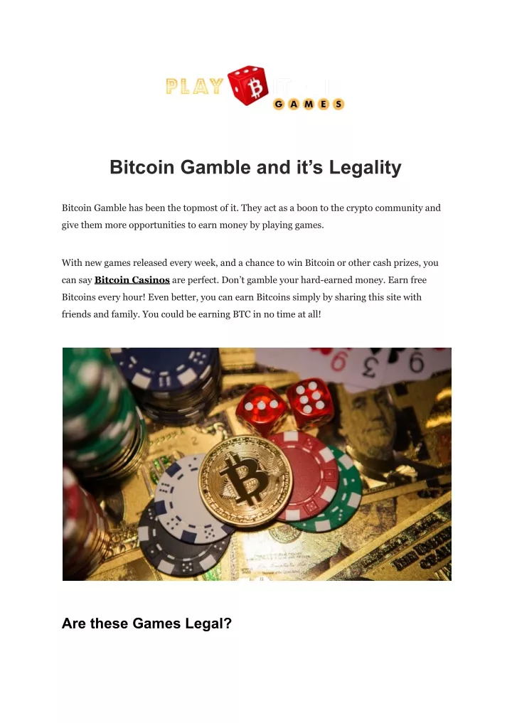 bitcoin gamble and it s legality