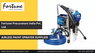 Airless Paint Sprayer Supplier in India