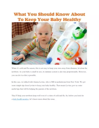 Baby health monitor
