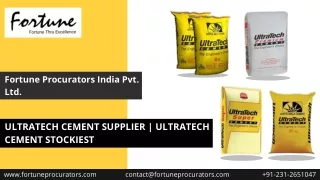 Ultratech Cement stockiest and  Supplier in India