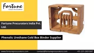 Phenolic Urethane Cold Box Binder Supplier in India
