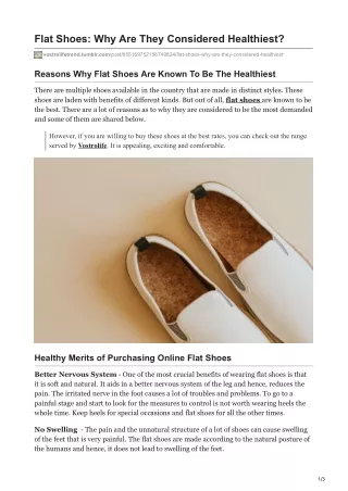Flat Shoes: Why Are They Considered Healthiest? | Vostrolife