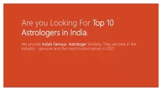 Top 10 astrologers in India