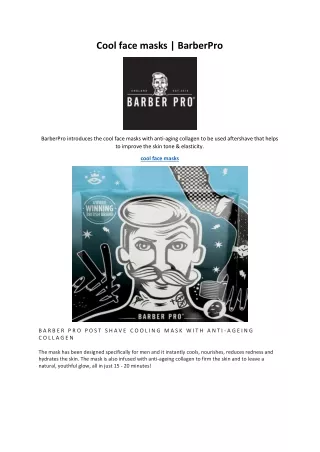 cool face masks barberpro