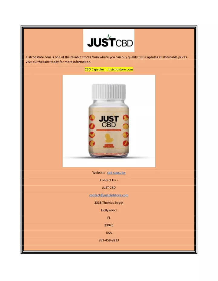 justcbdstore com is one of the reliable stores