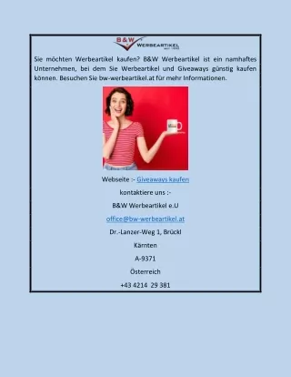 Giveaways kaufen bw-werbeartikel.at