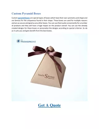 custom pyramid boxes