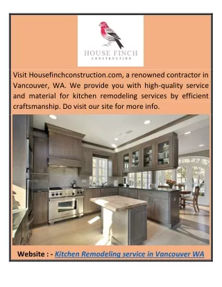 Kitchen Remodeling Service in Vancouver WA Housefinchconstruction.com