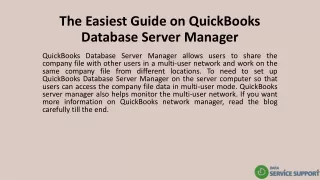 The Easiest Guide on QuickBooks Database Server Manager