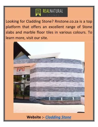 Cladding Stone Rnstone.co.za