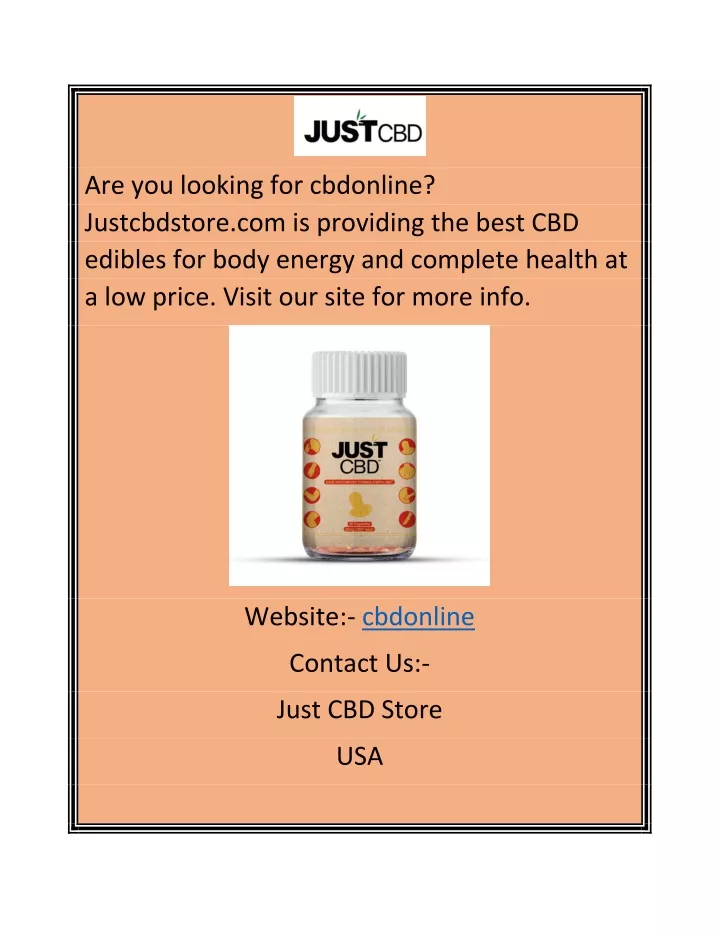 are you looking for cbdonline justcbdstore