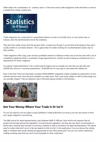 Trade Writing - for  Cash money! in 21st Century