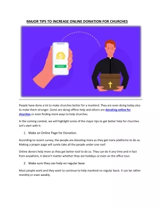Major tips to increase Online Donation for Churches