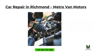 Car Repair in Richmond - Metro Van Motors