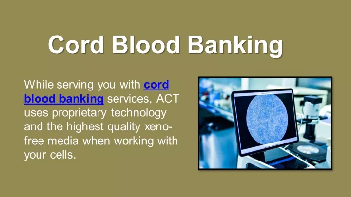 cord blood banking