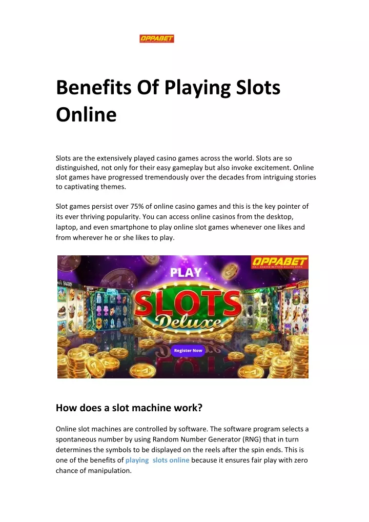 benefits of playing slots online