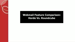 webmail feature comparison horde vs roundcube