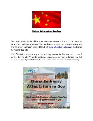 china attestation in Goa