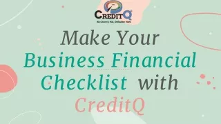 make your business financial checklist with creditq