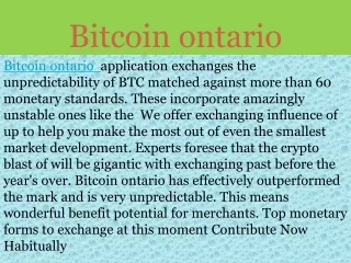 Bitcoin ontario