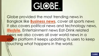 Trending News at Globe Website