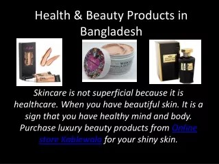 Health & Beauty Products in Bangladesh
