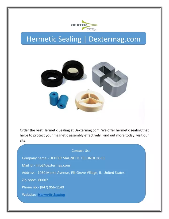 hermetic sealing dextermag com
