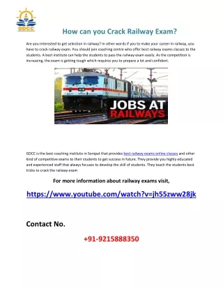 How can you Crack Railway Exam