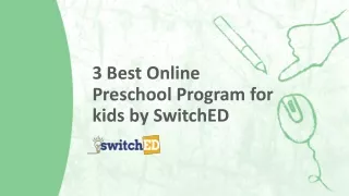 Online Classes for Preschoolers by SwitchED
