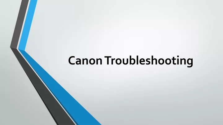 canon troubleshooting