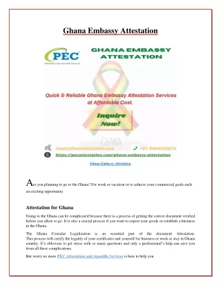 Ghana Embassy Attestation Blog