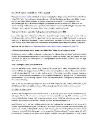 bank kiosk market worth 1 311 million by 2026