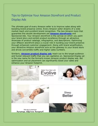 tips to optimize your amazon storefront