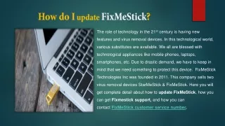 Update FixMeStick | (888)935-2467 - Fixmestick Customer Service Number