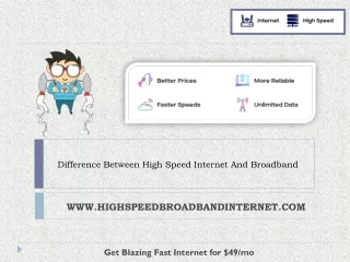difference between high speed internet