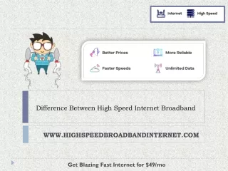 difference between high speed internet broadband