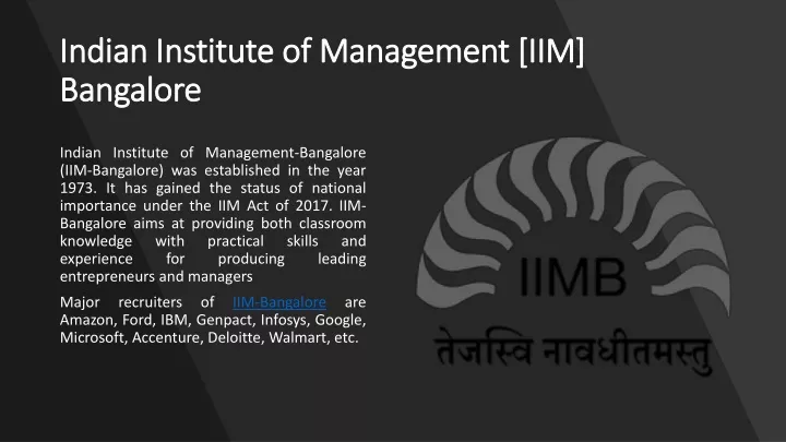 indian institute of management iim bangalore