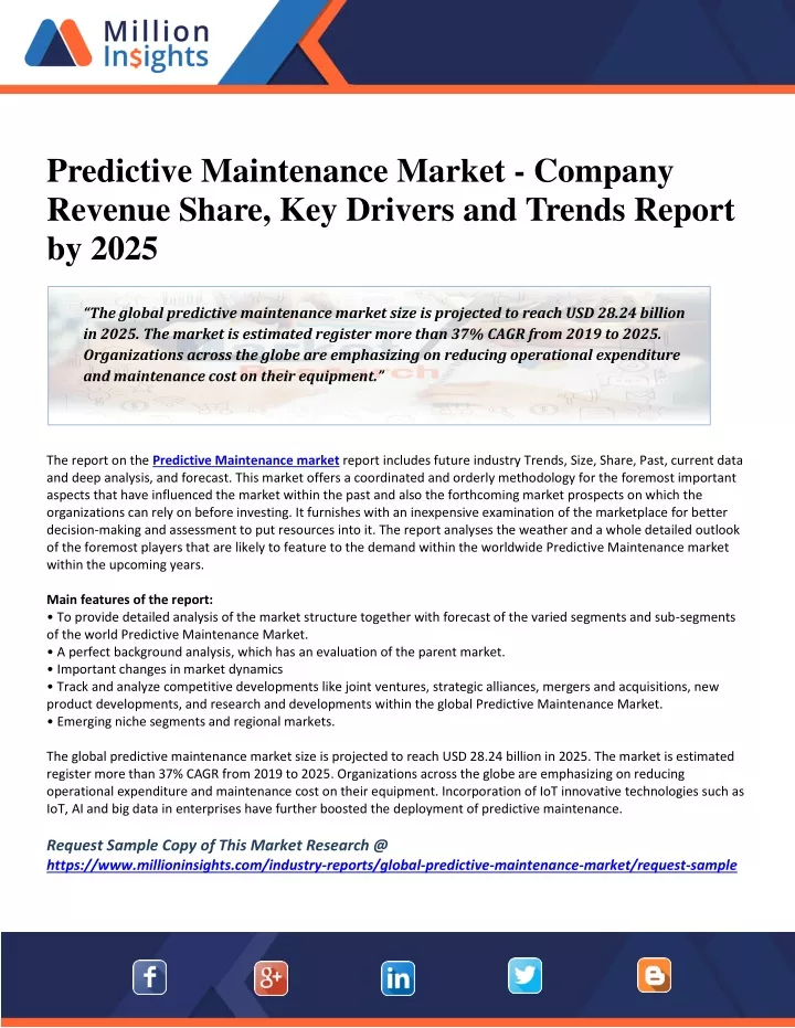 predictive maintenance market company revenue