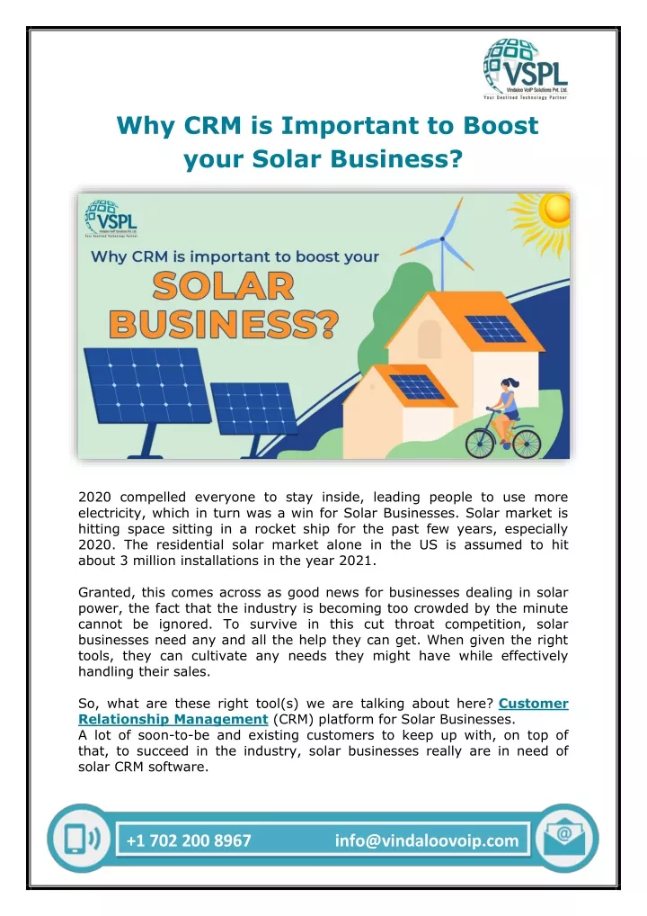 why crm is important to boost your solar business