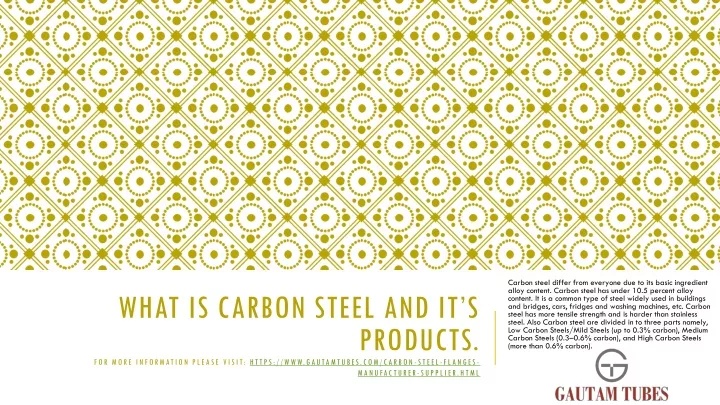 what is carbon steel and it s products for more