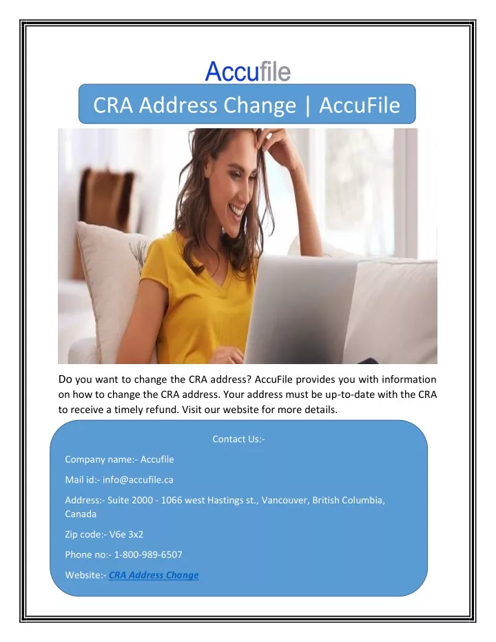 cra address change accufile