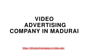 Video Advertising  Company In Madurai