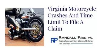 Virginia Motorcycle Crashes And Time Limit To File A Claim