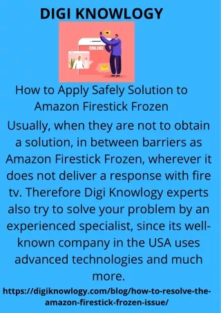 How to Apply Safely Solution to Amazon Firestick Frozen