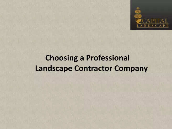 choosing a professional landscape contractor