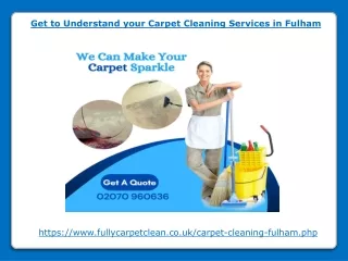 get to understand your carpet cleaning services